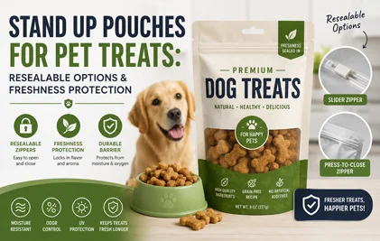 Stand Up Pouches for Pet Treats: Resealable Options & Freshness Protection